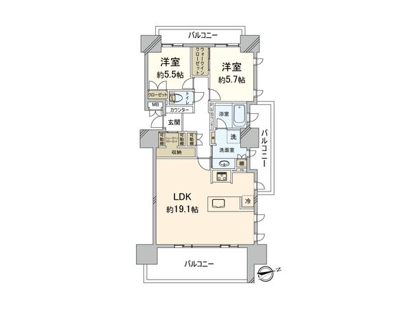 ウェリス大濠公園Z-Stage 間取図(平面図) 間取図(平面図)