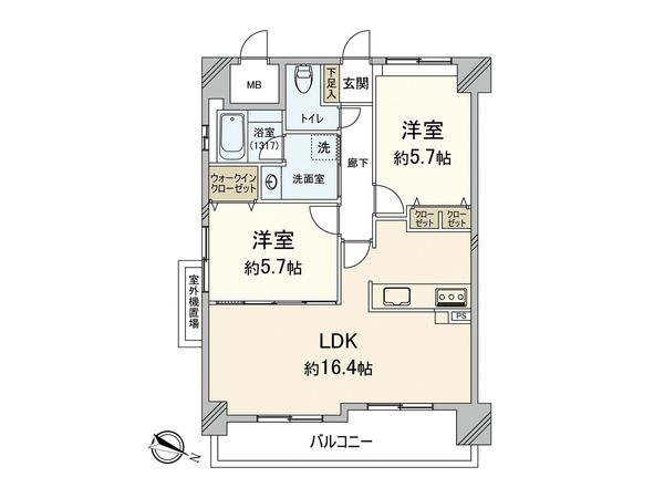 ロワールマンション西公園東 間取図(平面図) ロワールマンション西公園東 間取図(平面図)