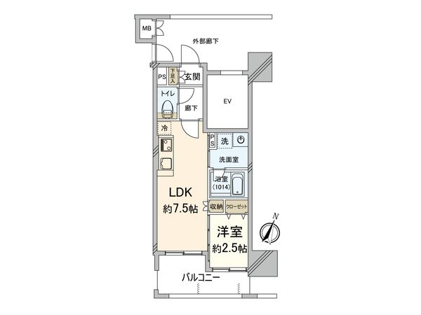 アクタス薬院テラス 間取図(平面図) 間取図(平面図)