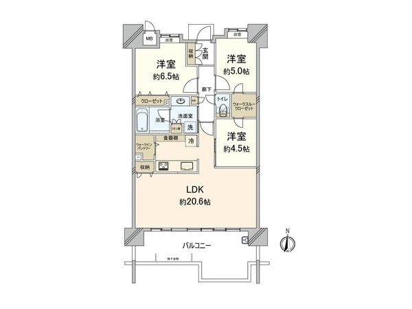 THE TOSU TOWER TWENTY 間取図(平面図)