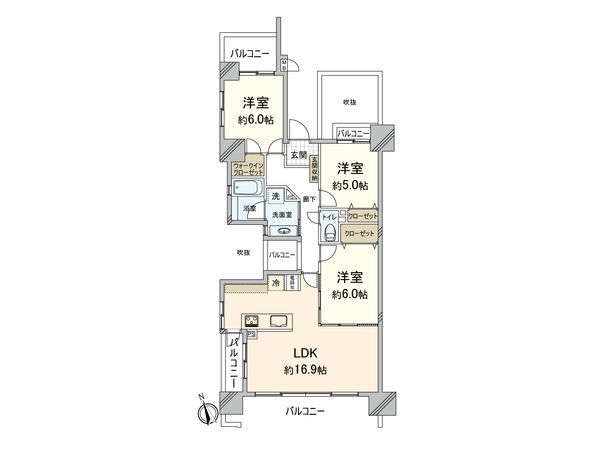 アーバンパレスアクス大濠Ⅲ 間取図(平面図)
