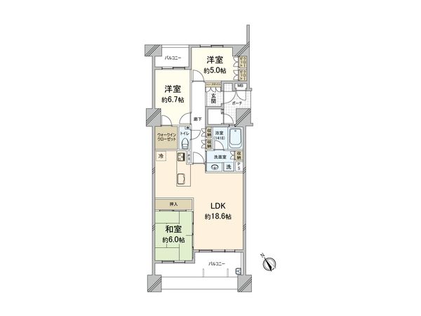JQ高宮多賀の杜 間取図(平面図) 間取図(平面図)