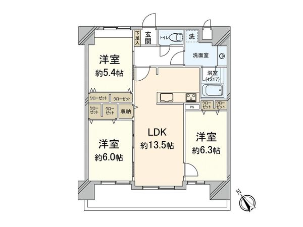 ライオンズプラザ平尾 間取図(平面図) ライオンズプラザ平尾 間取図(平面図)