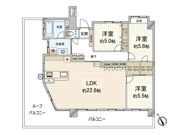 モントーレ地行ガーデン 間取図(平面図) 間取図(平面図)