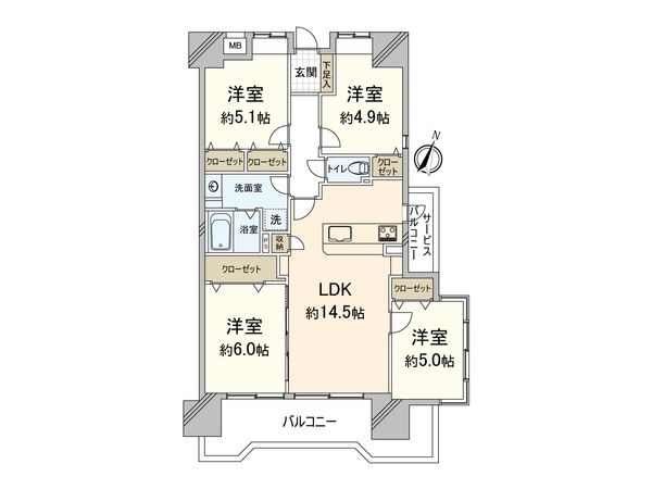 グランピアマンションアーガス吉塚 間取図(平面図) グランピアマンションアーガス吉塚 間取図(平面図)