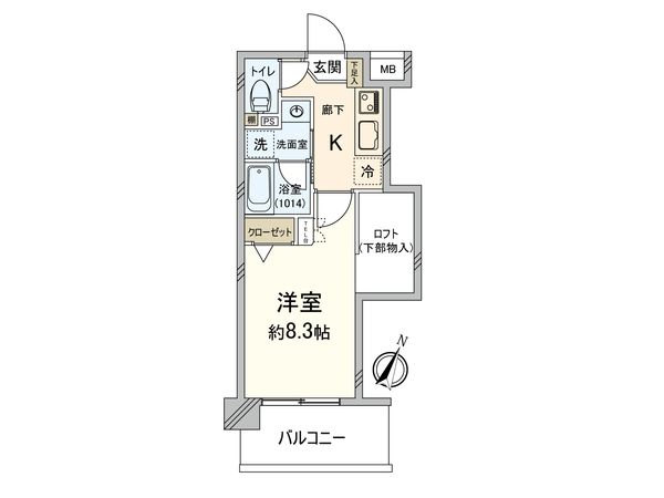 アクタス天神アネックス 間取図(平面図) アクタス天神アネックス 間取図(平面図)