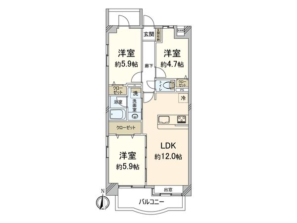 ロマネスク浄水通り第2 間取図(平面図) ロマネスク浄水通り第2 間取図(平面図)