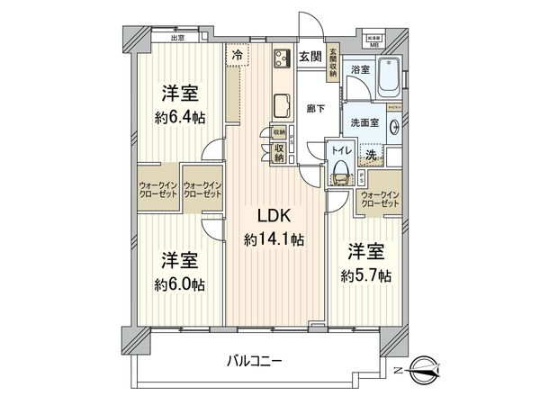 アーサー大濠倶楽部スカイコート 間取図(平面図) アーサー大濠倶楽部スカイコート 間取図(平面図)