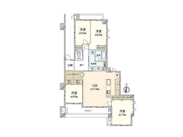 東急ドエル・アルス唐人町 間取図(平面図) 東急ドエル・アルス唐人町 間取図(平面図)