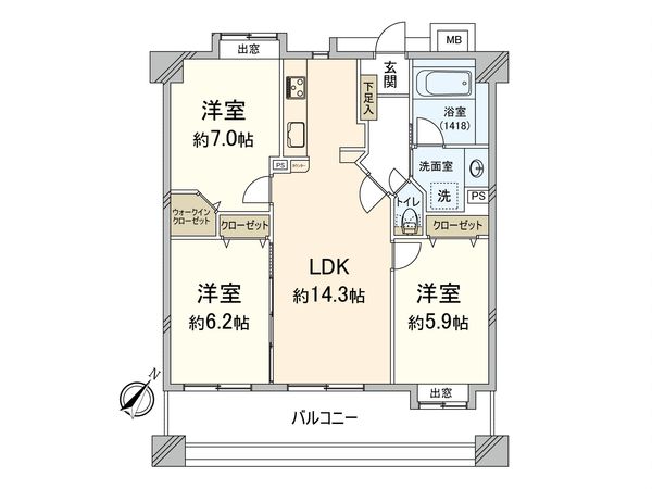 アーサー平尾センティオ 間取図(平面図) アーサー平尾センティオ 間取図(平面図)