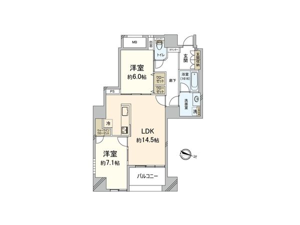 アトモスももち 間取図(平面図)