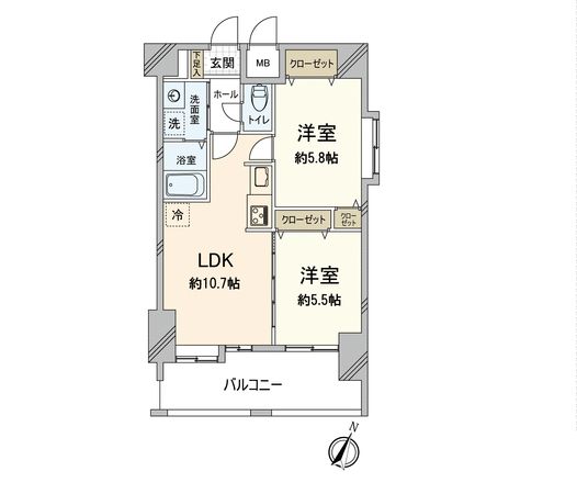 ピュアドームサウスイースト天神 間取図(平面図)