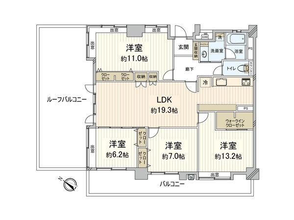 アーティックス大濠 間取図(平面図) アーティックス大濠 間取図(平面図)