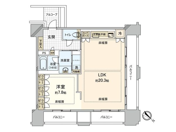 グランドメゾン福岡The Central Luxe 間取図(平面図)