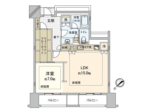 グランドメゾン福岡The Central Luxe 間取図(平面図)