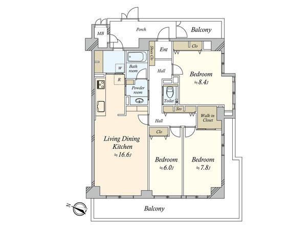 シーサイドももちヴェルデコート 5番館 間取図(平面図) シーサイドももちヴェルデコート 5番館 間取図(平面図)