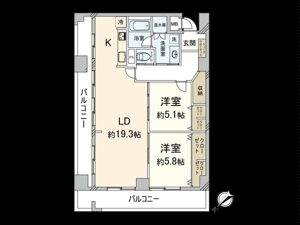 クラウンマンション高宮 間取図(平面図)