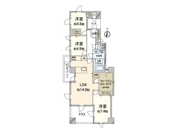 西公園ツインタワー 間取図(平面図) 間取図(平面図)