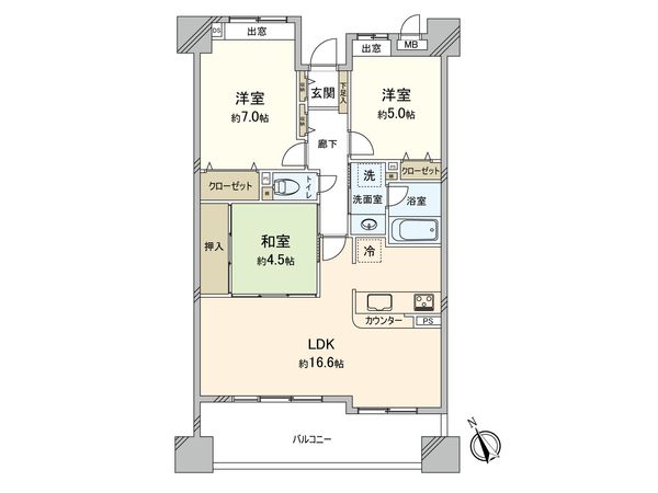 ラ・パルク・ステーション竹下公園通り 間取図(平面図) 間取図(平面図)