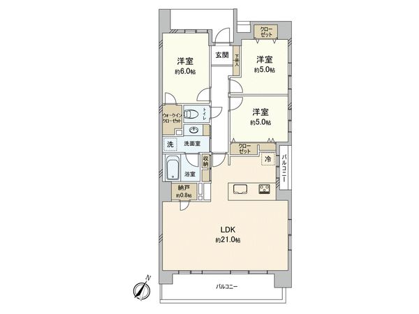 シティライフ美野島 間取図(平面図) 間取図(平面図)