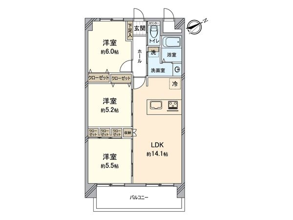 ロワールマンション青葉 WEST棟 間取図(平面図)