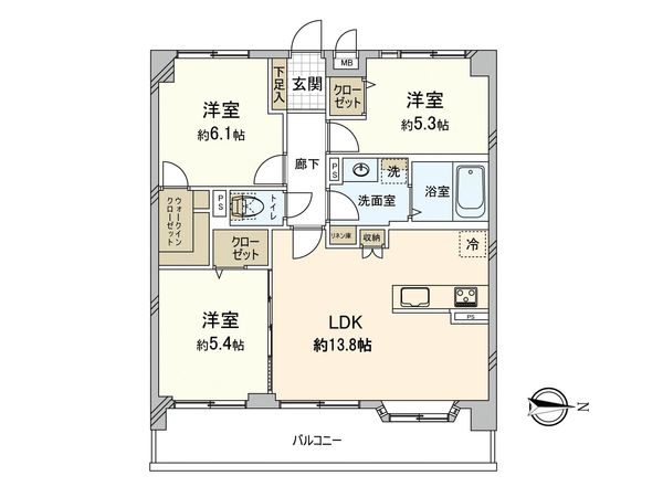 ライオンズマンション野間大池南 間取図(平面図) ライオンズマンション野間大池南 間取図(平面図)