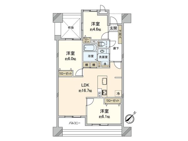 アクロス博多セントラルパーク 間取図(平面図) アクロス博多セントラルパーク 間取図(平面図)