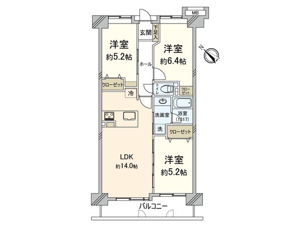 アンピール百年橋 間取図(平面図)