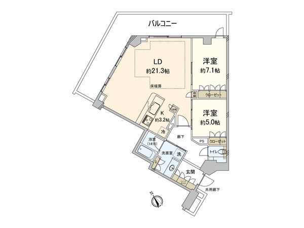 ザ・パークハウス福岡タワーズWEST 間取図(平面図)