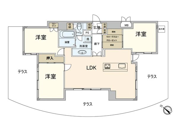 サンライフ六本松 間取図(平面図) サンライフ六本松 間取図(平面図)