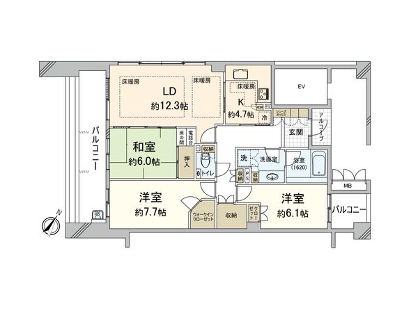 パーク・コート大濠 間取図(平面図) パーク・コート大濠 間取図(平面図)
