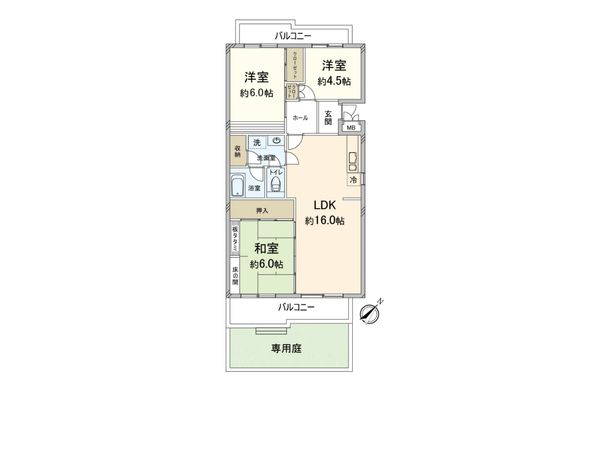 パークハイツ平尾山荘 29号棟 間取図(平面図) パークハイツ平尾山荘 29号棟 間取図(平面図)