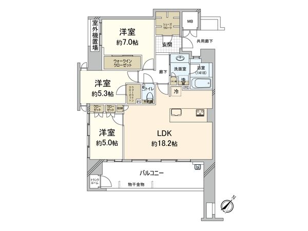 グランドオーク地行 間取図(平面図) グランドオーク地行 間取図(平面図)