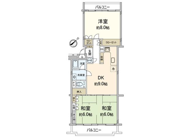 ライオンズマンション浄水 間取図(平面図) ライオンズマンション浄水 間取図(平面図)