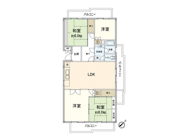 パークハイツ平尾山荘31号棟 間取図(平面図) パークハイツ平尾山荘31号棟 間取図(平面図)