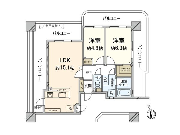 ロイヤルアーク大濠公園 間取図(平面図) ロイヤルアーク大濠公園 間取図(平面図)