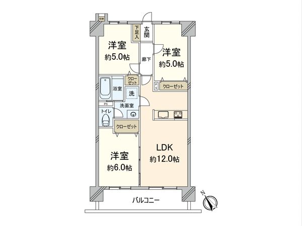シテイライフ雑餉隈Ⅱ 間取図(平面図) シテイライフ雑餉隈Ⅱ 間取図(平面図)