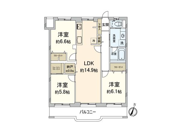 パークハイム長丘 間取図(平面図) パークハイム長丘 間取図(平面図)