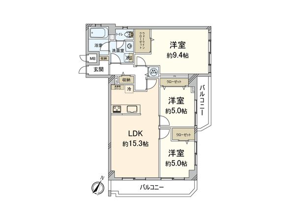 ライオンズマンション薬院第2 間取図(平面図) ライオンズマンション薬院第2 間取図(平面図)