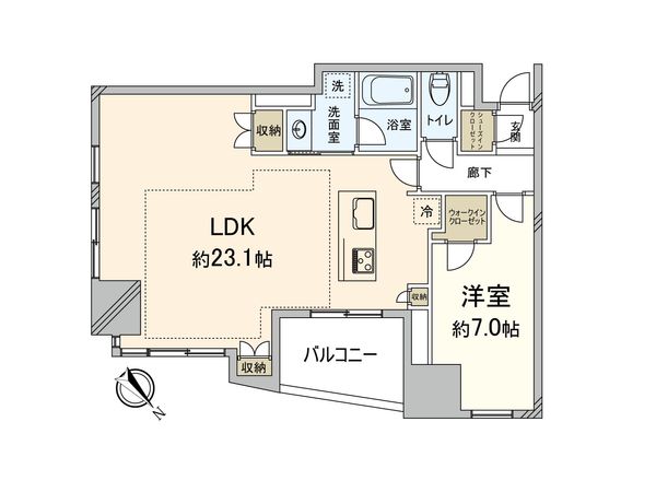 レーベン福岡天神ONE TOWER 間取図(平面図) レーベン福岡天神ONE TOWER 間取図(平面図)