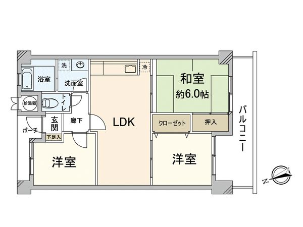 ロワールマンション西公園3 間取図(平面図) ロワールマンション西公園3 間取図(平面図)