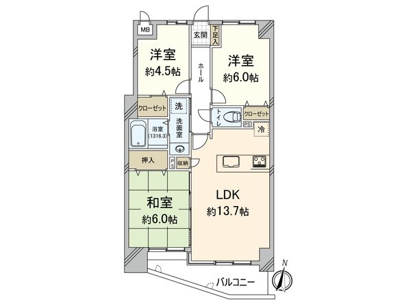 藤和シティコープ平尾駅前 間取図(平面図) 藤和シティコープ平尾駅前 間取図(平面図)