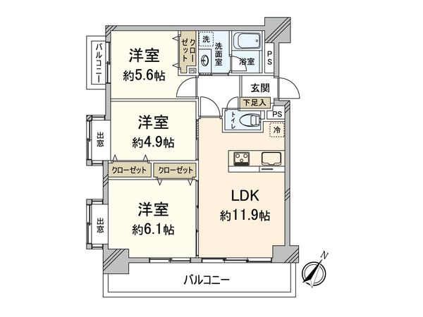 アンピール祇園駅 間取図(平面図) アンピール祇園駅 間取図(平面図)