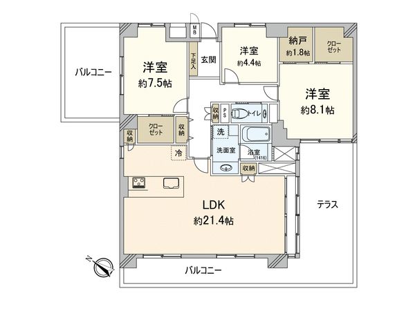 天神ロイヤルハイツ 間取図(平面図) 天神ロイヤルハイツ 間取図(平面図)
