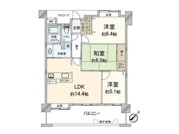 モントーレ山王リバーサイド 間取図(平面図) モントーレ山王リバーサイド 間取図(平面図)