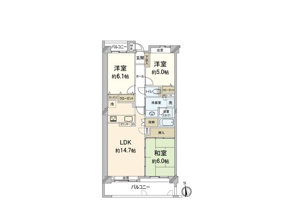 ソピア平尾山荘 間取図(平面図)