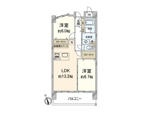 アンピールリーヴァス天神 間取図(平面図) アンピールリーヴァス天神 間取図(平面図)