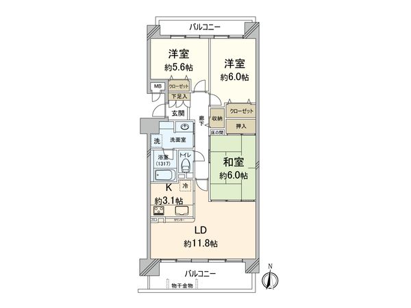 パークハウス福間 間取図(平面図) パークハウス福間 間取図(平面図)