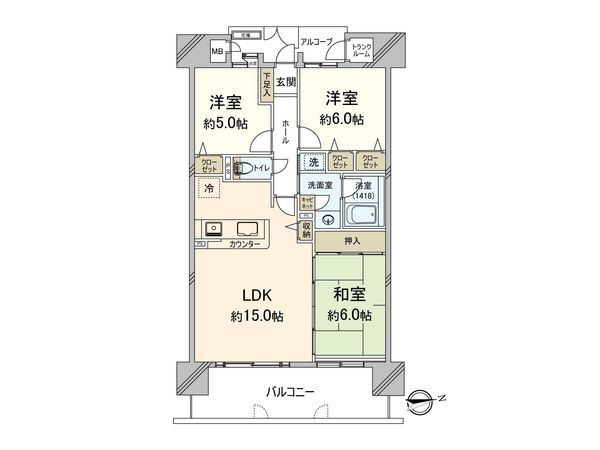 アーバンパレスアクス大濠Ⅱ 間取図(平面図) アーバンパレスアクス大濠Ⅱ 間取図(平面図)