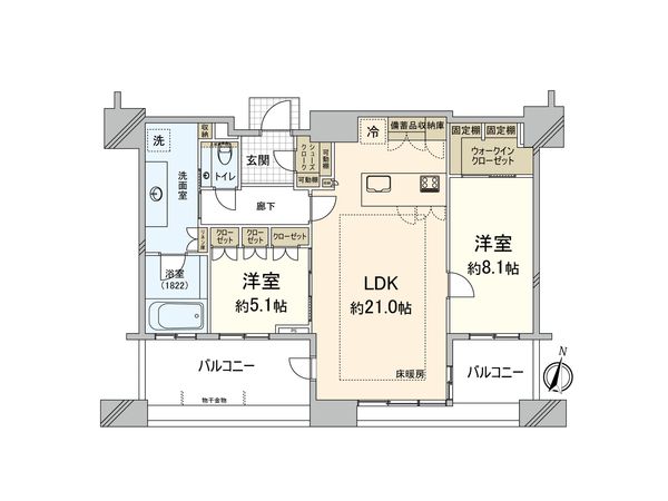 アイランドシティ オーシャン&フォレストタワーレジデンスEAST 間取図(平面図)